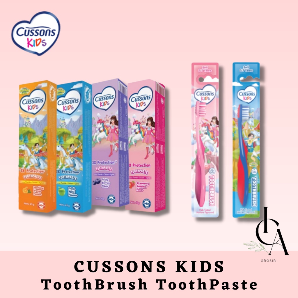 ICA ∞ Cussons Kids Toothpaste 45gr / Tooth Brush | Sikat Gigi / Odol anak cusson