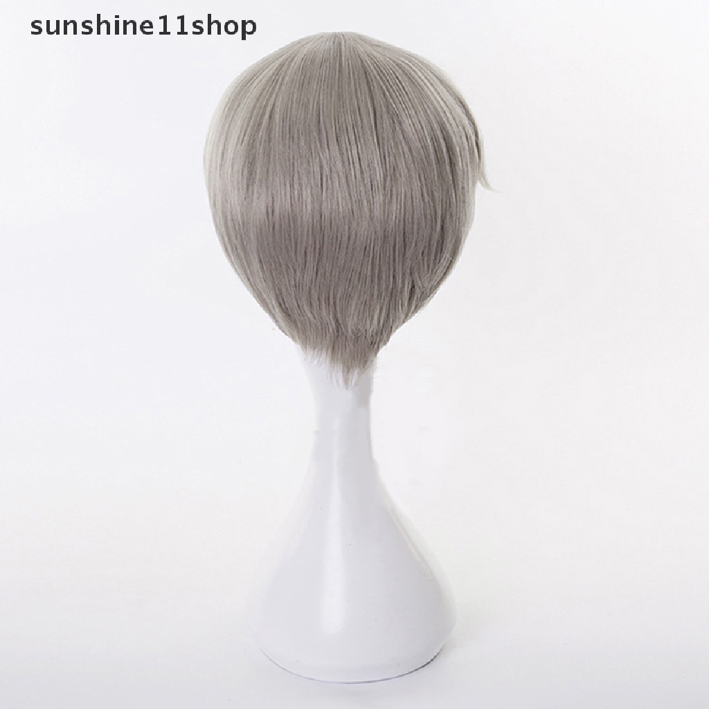 Sho Anime Jujutsu Kaisen Toge Inumaki Cosplay Grey Wig Serat Tahan Panas Pendek N