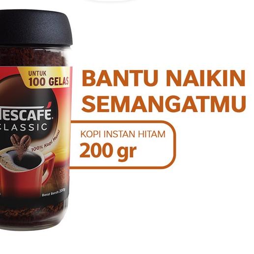 

❁ NESCAFE Classic Kopi Instan Kopi Hitam 200g Jar ♤