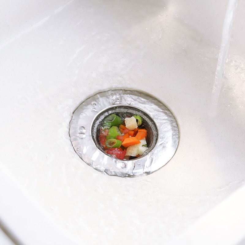 ღ Stainless Steel Sink Filter Layar Umum Pipa Saluran Pembuangan Floor Drain Anti Menyumbat Filter Drainase Port Selokan Saringan Dapur anti-Clog Alat