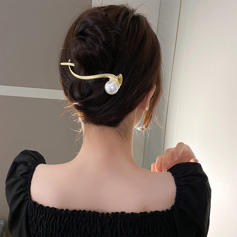 Fashion Logam Mutiara Rambut Klip Jepit Rambut Kodok Gesper Ponytail Clip Barrettes Hairgrips Hiasan Kepala Hair Accessorie Untuk Wanita