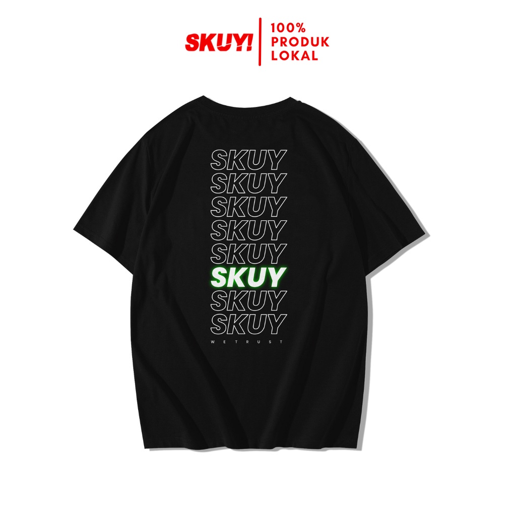 Kaos Skuy Dewasa Hitam Unisex | Glow In The Dark SKY146