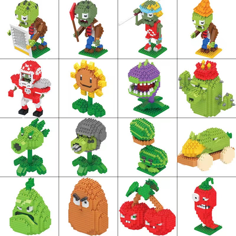 Plants vs. zombies Kompatibel Lego Mainan puzzle Rakitan Anak-Anak Blok Bangunan mini