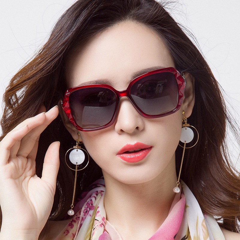 Kacamata Hitam Retro Bingkai Besar Sunglasses Fashion