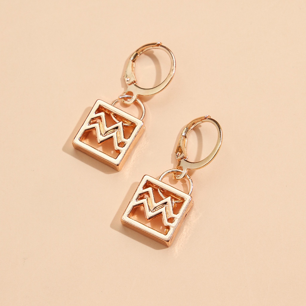 Anting Gantungan Kunci Sederhana Desain Yang Dipersonalisasi Dan Modis Dua Belas Anting Rasi Bintang Pisces Leo Aries Pendant Earrings