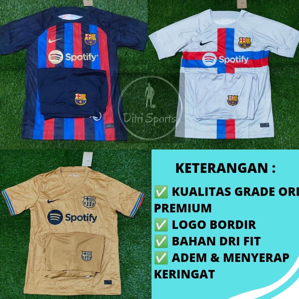 Setelan Jersey Barcelona Home 2022 2023 Grade Ori Import Baju Sepak Bola Barca