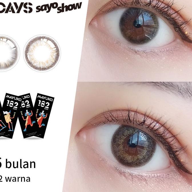 ● ✔️100% ORI SAYOSHOW MAYUKO Sepasang Softlens Brown Minus 14 mm ( NORMAL S/D-8.00) Contact Lens Sof