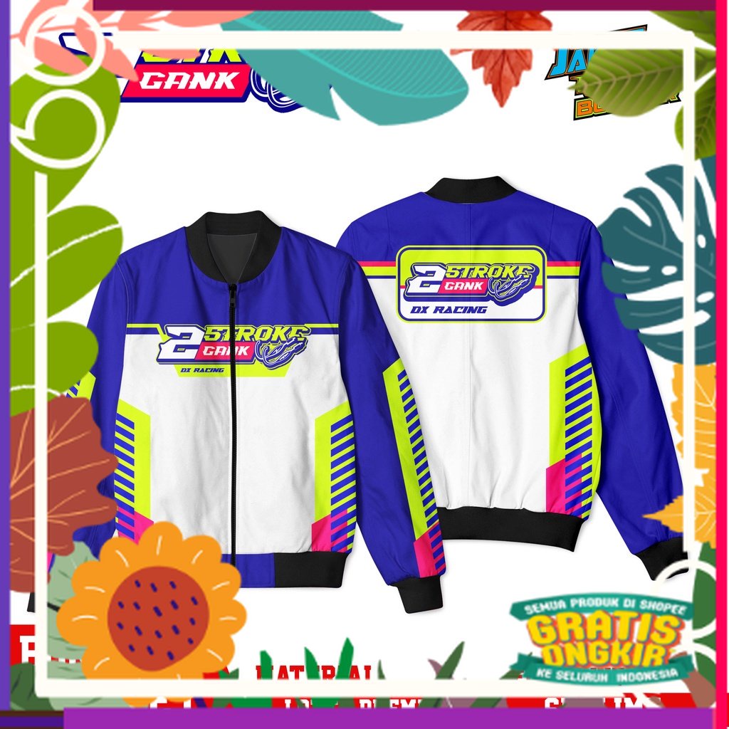 BOMBER ZIPPER  JAKET RACINGONE 2STROKE GANK / sunmori racing
