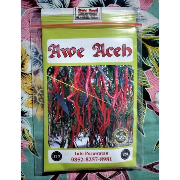 [ART. 94655] Cabe Awe Aceh 10 Gram - Benih Cabe Merah Keriting Awe Aceh - Bibit Cabe Awe Aceh - CMK Awe Aceh