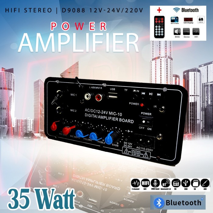 Amplifier Board Audio Bluetooth USB Radio TF Subwoofer KaraokE