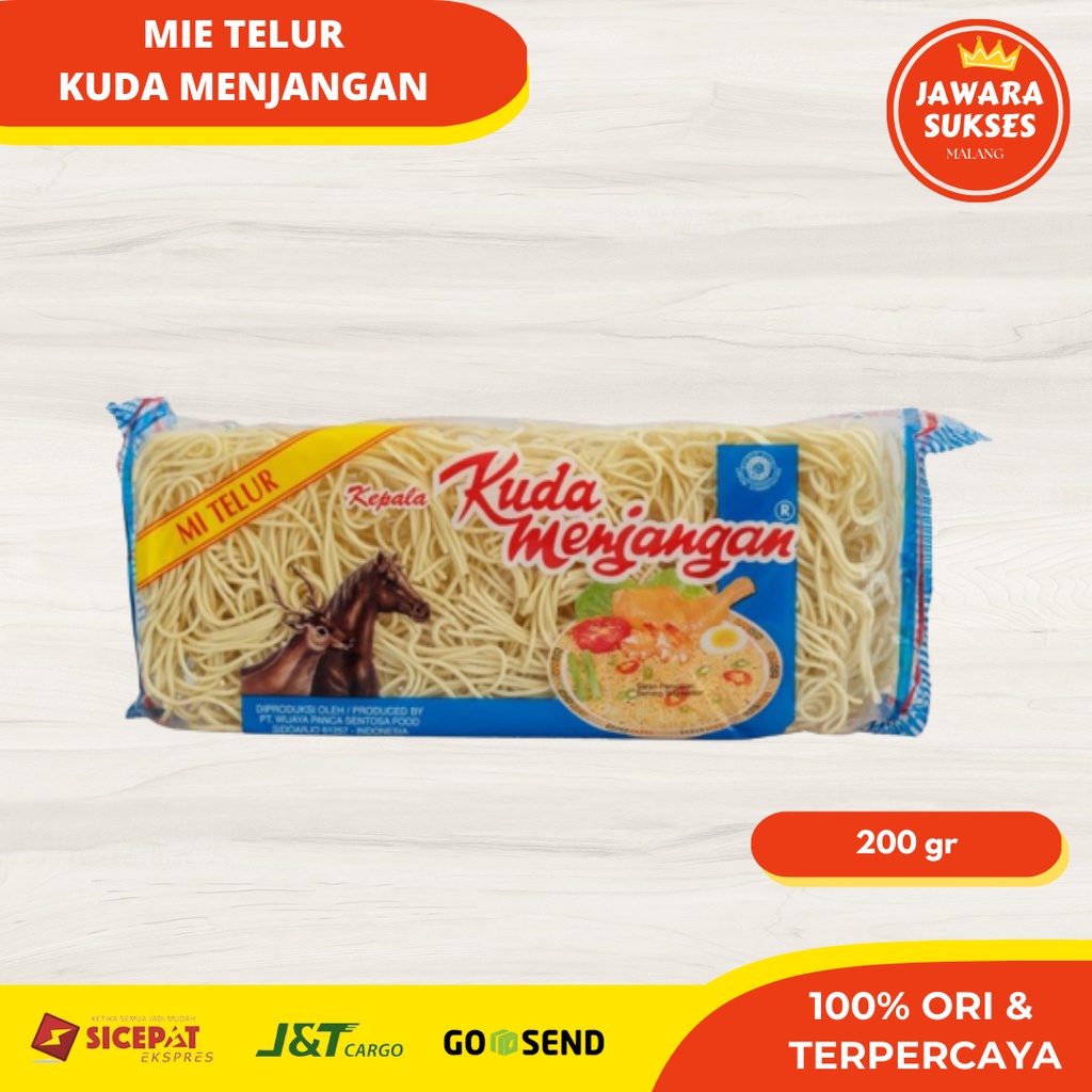 

[200gr] Mie Telur Cap Kuda Menjangan | Mie Telor | Mie Kering Kecil