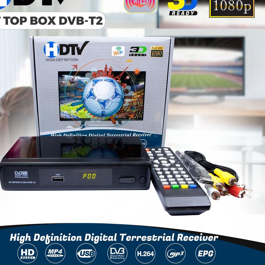 ☈ Receiver Digital TV Set Top Box HDTV-T2 Full HD 1080 Antena ➲