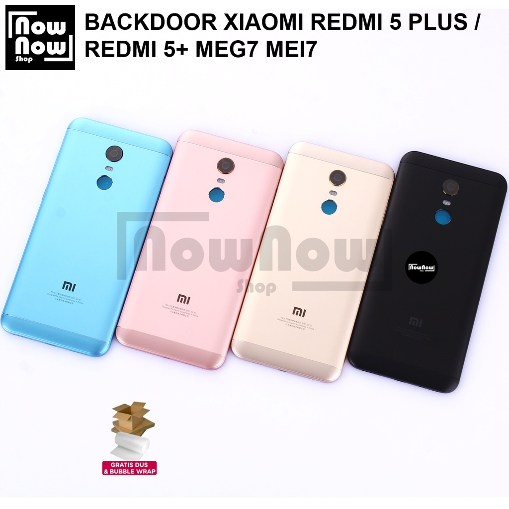 Backdoor Tutup Belakang Baterai Xiaomi Redmi 5 PLUS Redmi 5+ MEG7 MEI7 Backcover Back Casing Housing Cover Belakang Back Case Panel Replacement