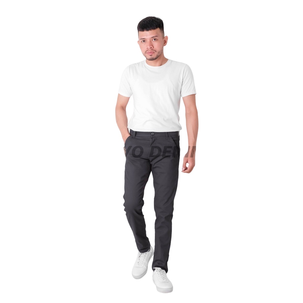 Celana Chino Pria Panjang Slimfit Pensil Katun Strecth Melar Quality Premium Distro Celana Cowok Chinos Kerja Santai Casual Formal