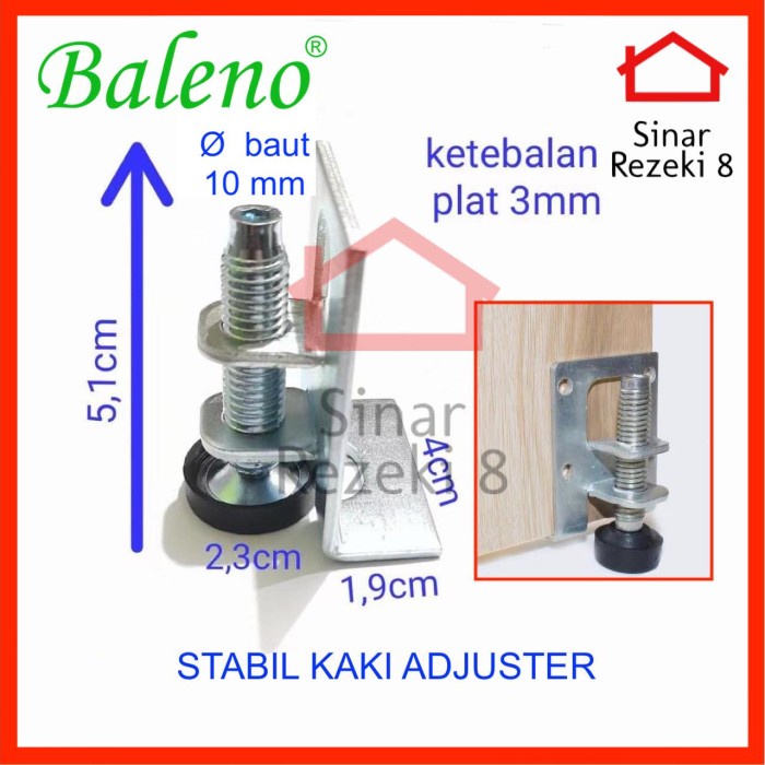 Stabil Kaki Leg Adjuster / Wardrobe Kitchen Lemari Foot Dapur Meja Furniture