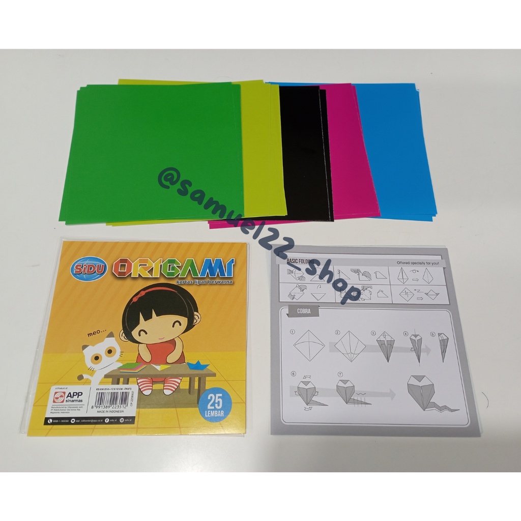 

Kertas Lipat / Kertas Origami Sidu 12 × 12 25 K Isi 25 Lembar