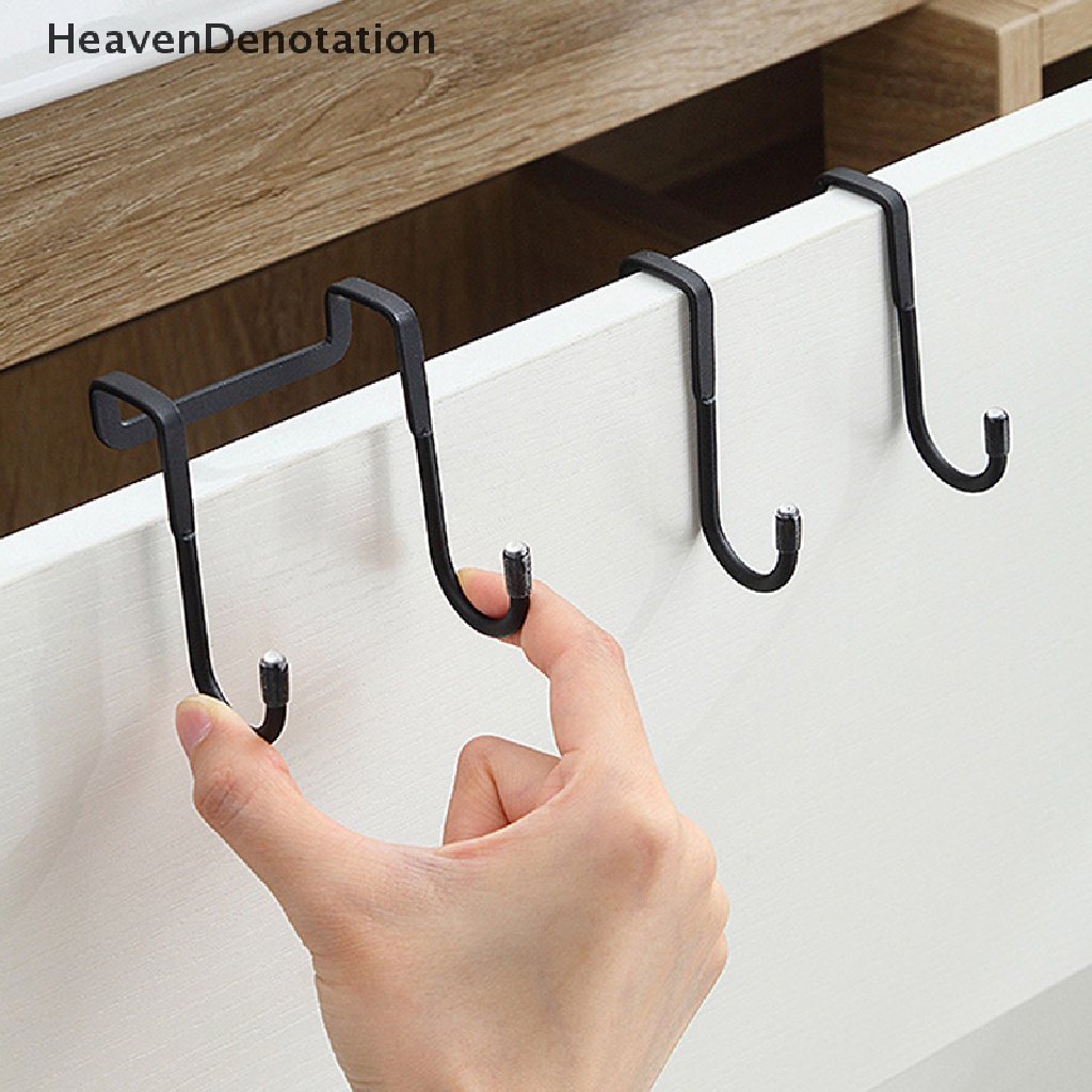 [HeavenDenotation] 304kait Stainless Steel Gratis Punching Double S-Shape Hook Dapur Kamar Mandi Pintu Lemari Belakang Tipe Mantel Handuk Penyimpanan Gantungan HDV