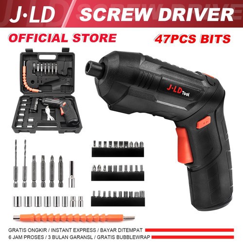 JLD 4,2 V Cordless Baterai Screwdriver Full Tookit