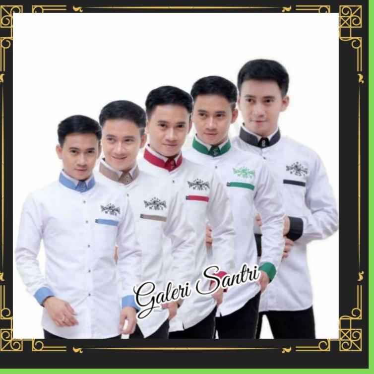 ↼ Kemko NU Jumbo XXL XXXL,5L Kemeja Koko Nahdlatul ulama Jumbo,Baju Koko Pria Dewasa,Baju Muslim Pri