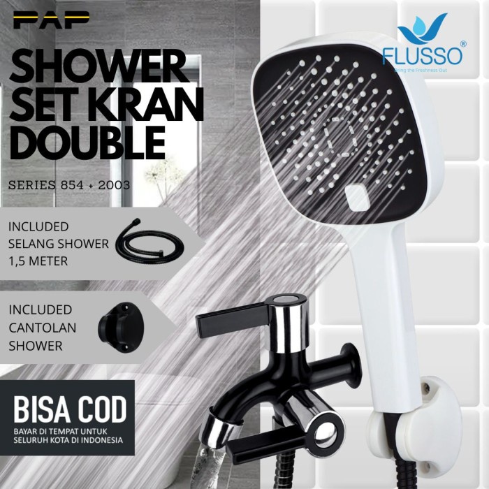 :<:<:<:<] Flusso Shower Set kran Double Black Engkol