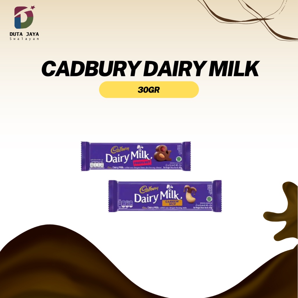 Cadbury Dairy Milk Chocolate Bar 30 Gram Cashew Nut Fruit &amp; Nut