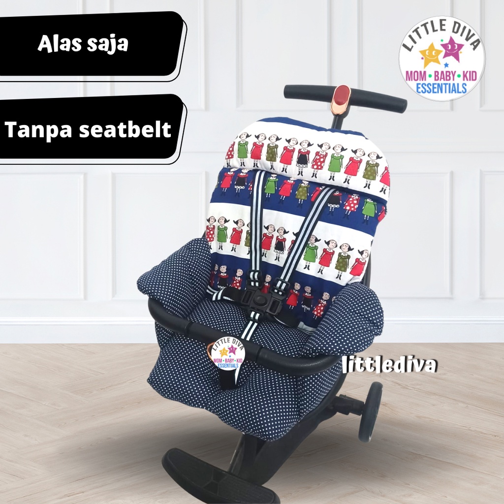 ALAS LW 120 121 OLIVE JP EGG 45 READY Alas Stroller TANPA TALI SEATBELT tinggi 45 cm Motif Dudukan Bantalan Stroler Kereta Dorong Exotic LW120 LW121