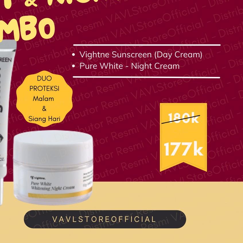 

♣ [READY] VAVL DAY & NIGHT CREAM Vightne PureWhite by Virginy Valentine (vivalentine) Pure White GRAM ➶