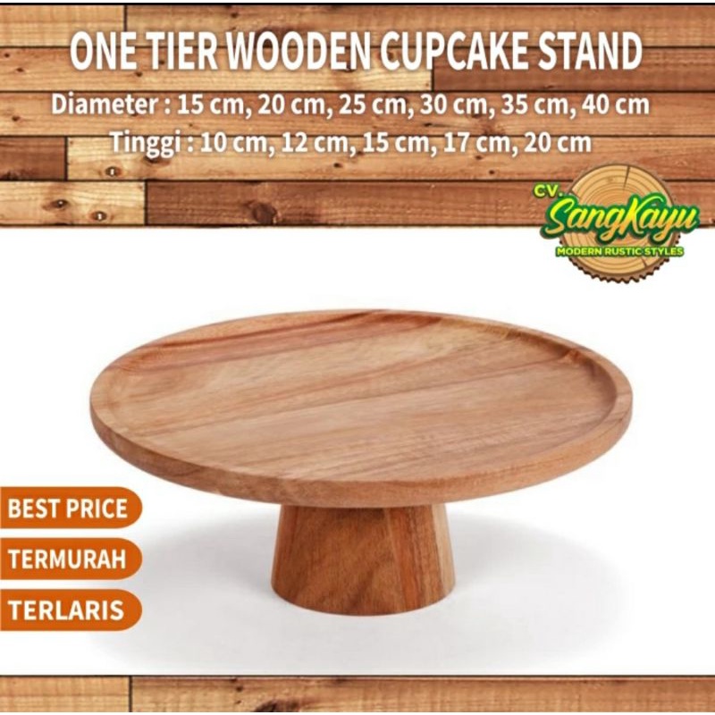 Rak kue kayu cupcake stand tatakan kue tempat kue wood cake stand dkp
