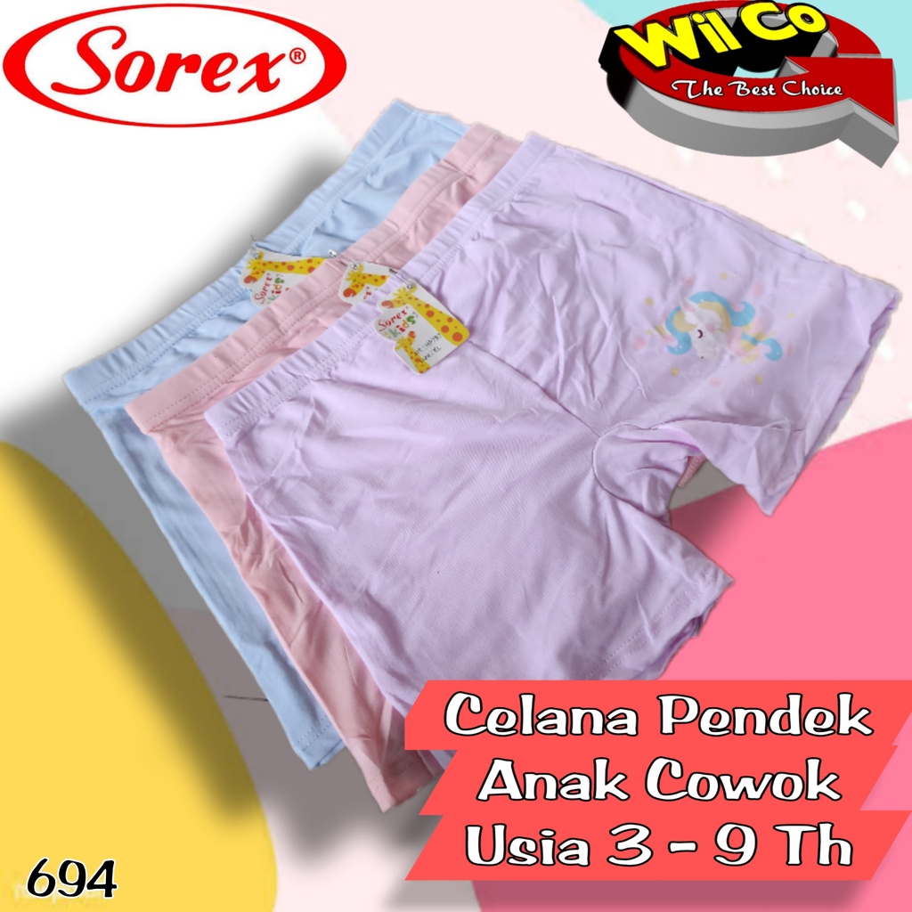 K694 - CELANA DALAM BOXER ANAK WANITA SOREX SIZE M - L - XL HARGA PER 1 PCS