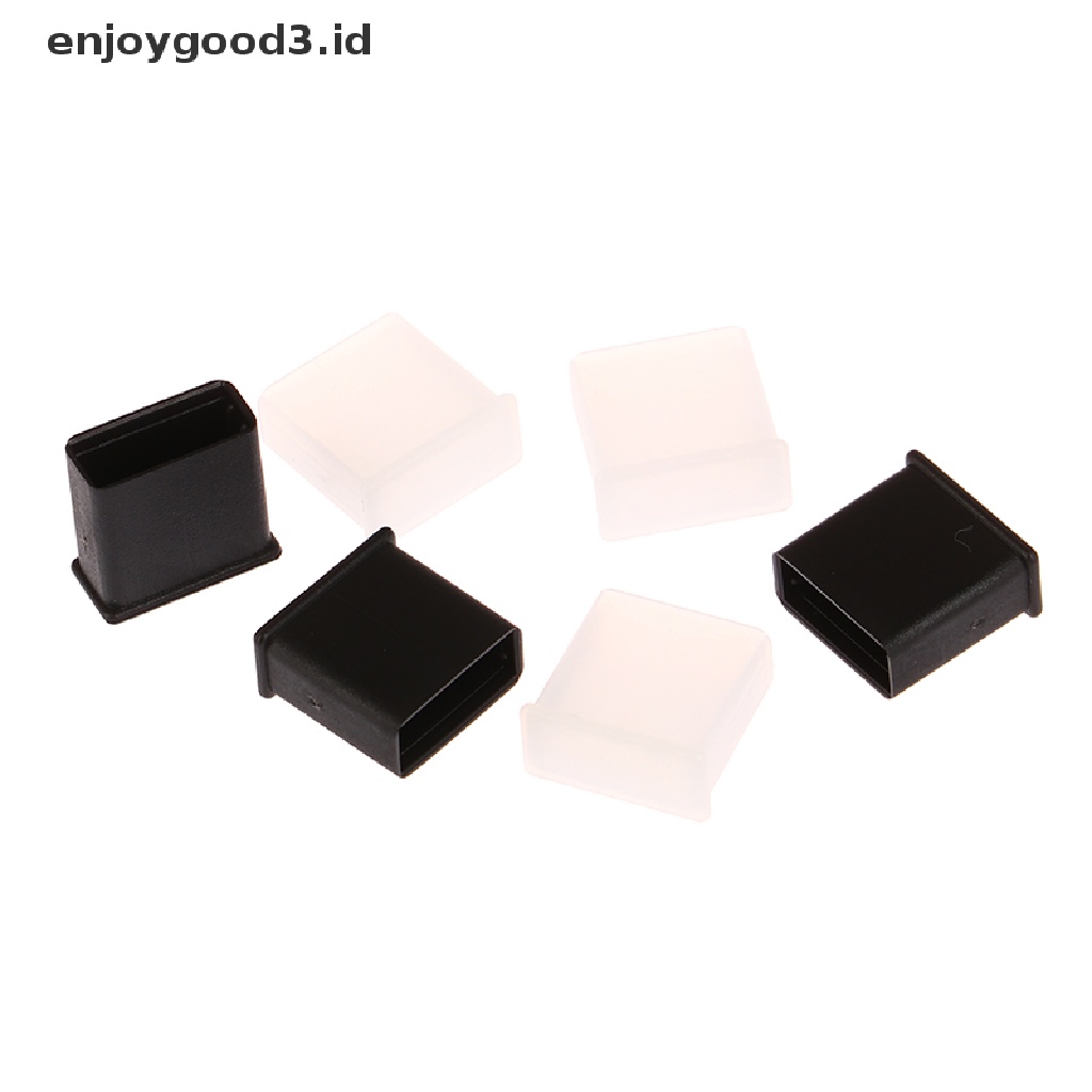 【 Rready Stock 】 10Pcs USB Anti-Dust Cover Protector Lid Black Translucent Plastic Dust Plugs （ ID ）