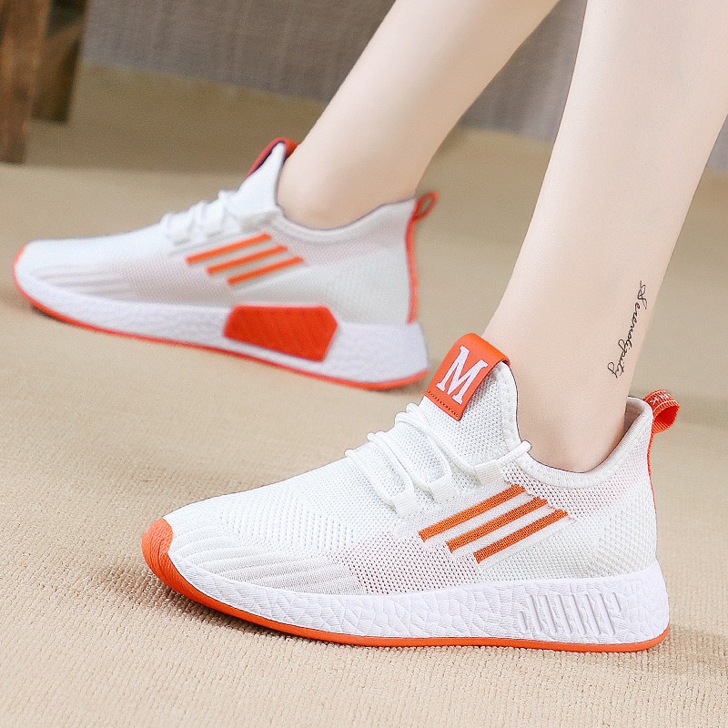 SHOEGALLERY LV0201 Sepatu Sneakers Import Wanita Fashion Sporty Motif Garis Tiga M