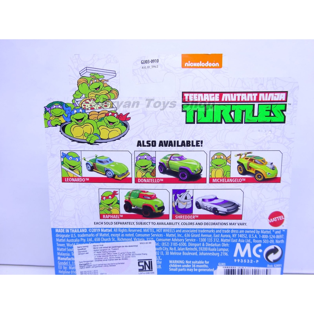 Hot Wheels Character Cars Ninja Turtles Leonardo