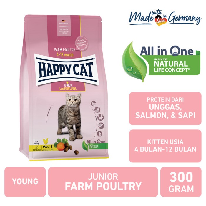 Happy Cat Junior Poultry 300g Freshpack Happy Cat Young Farm Poultry