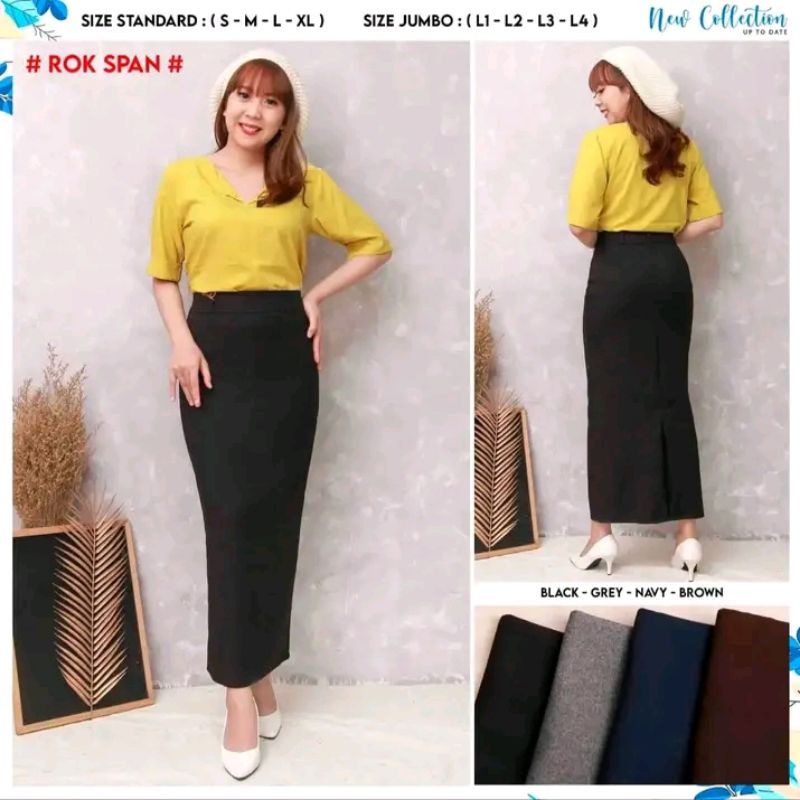 ROK KERJA WANITA / ROK SPAN S, M, L, XL