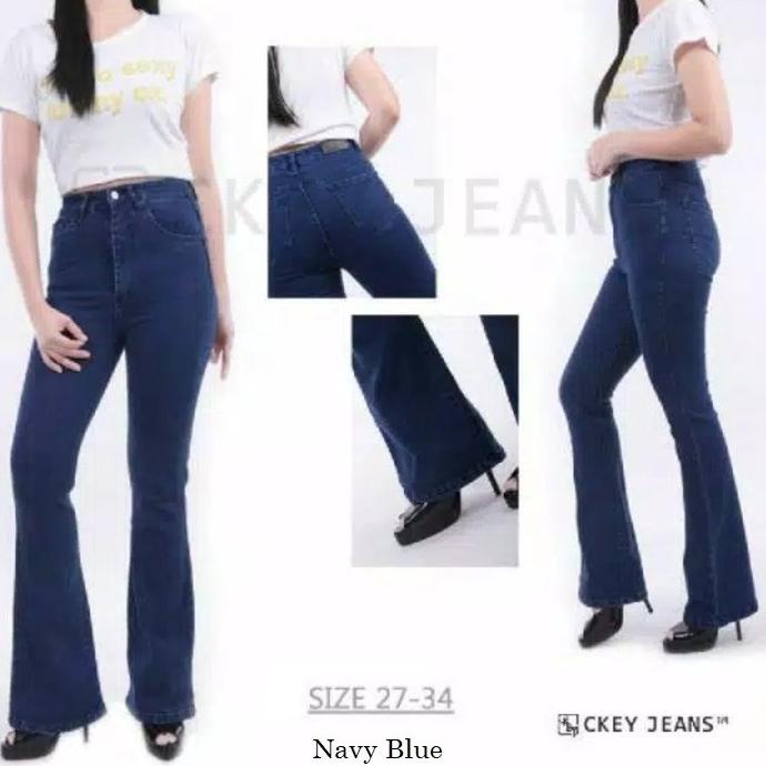 READY Ckey Cutbray Jeans Wanita / Cutbray Jeans Highwaist