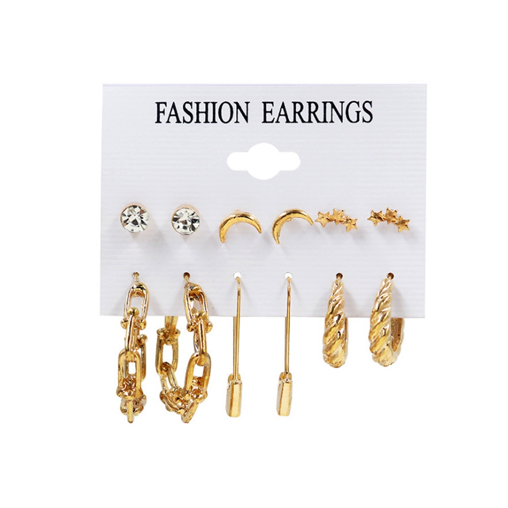 Anting Mutiara | 6 Pasang Anting | Anting Rumbai | Aksesoris Wanita | Sendok Garpu Bahan Stainless steel