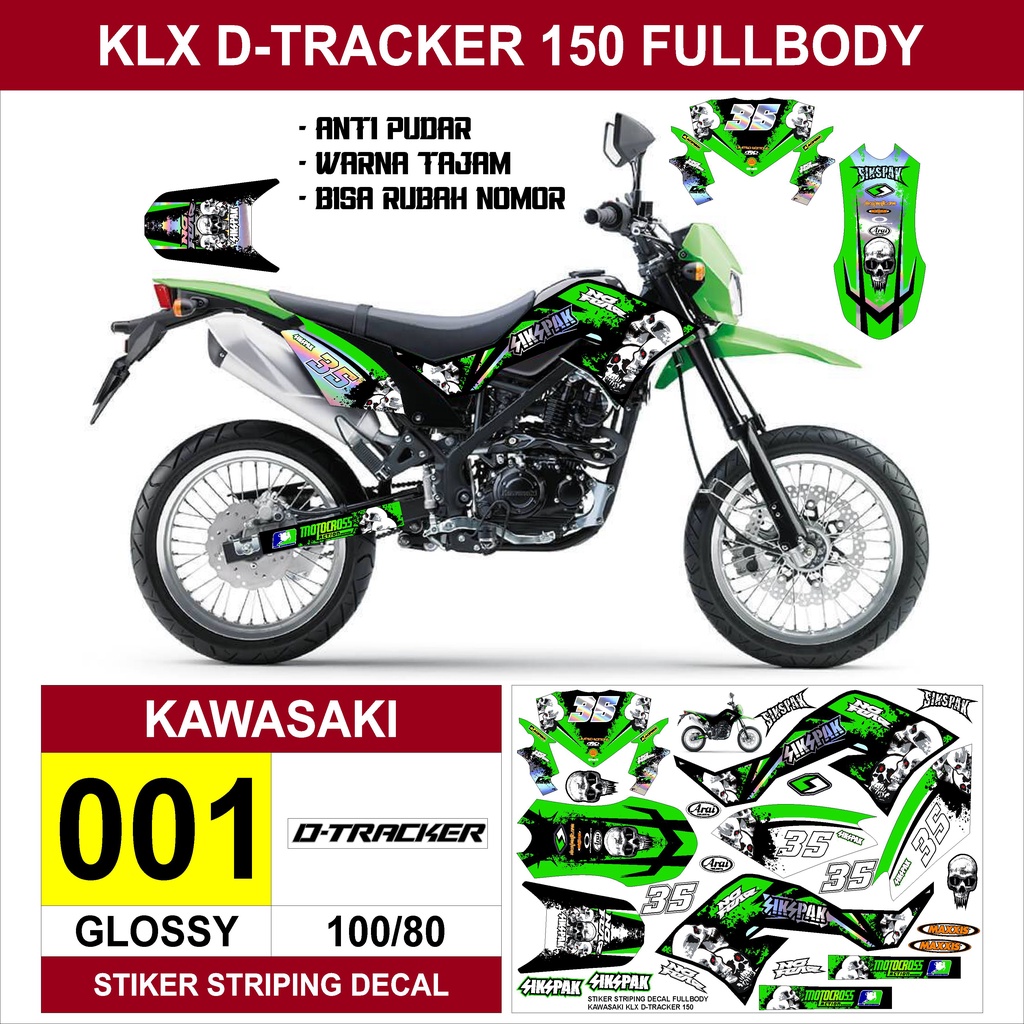 Striping kawasaki klx d tracker / decal kawasaki klx d tracker / variasi kawasaki klx d tracker