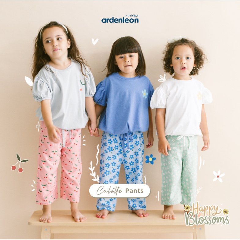 Ardenleon Kulot 1-4 Tahun Kulot Motif Bunga Anak Perempuan Culotte Happy Blossom Series CBKS