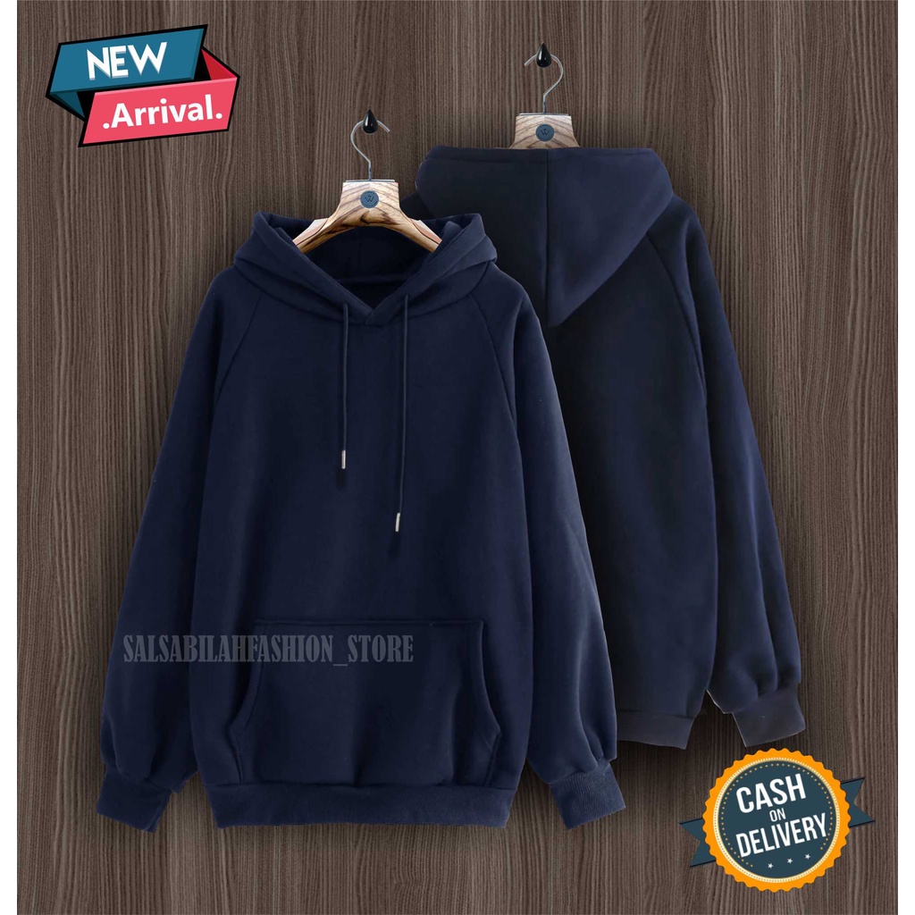 TERMURAH !! COD Jaket Sweater Hoodie Pria POLOS Big Size Jumbo M - XXL TERBARU