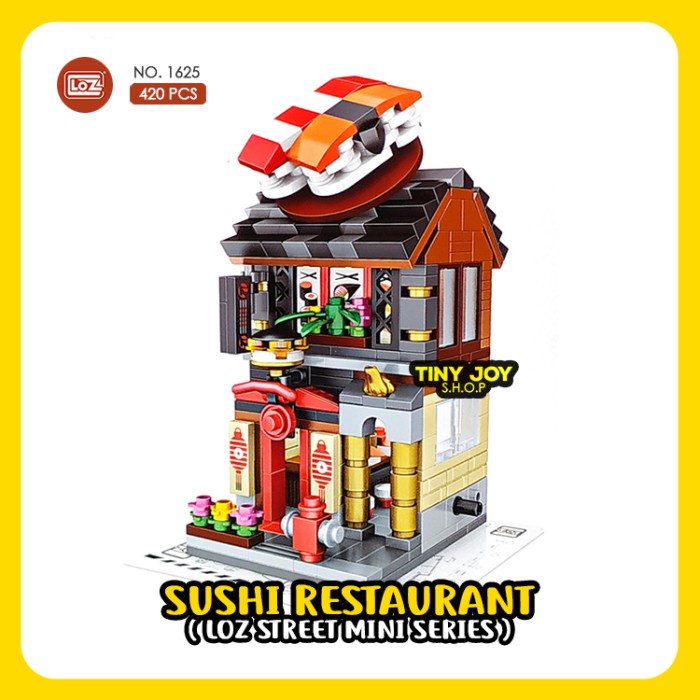 Terlaris Loz Street Mini ( Sushi Japan Restaurant ) 1625 Building Block Bricks