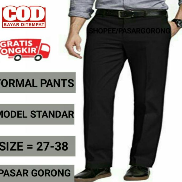 [ART. 591568] CELANA BAHAN PRIA REGULER PANJANG KAIN TISU TWIST TEFLON MODEL STANDAR NORMAL KERJA FO