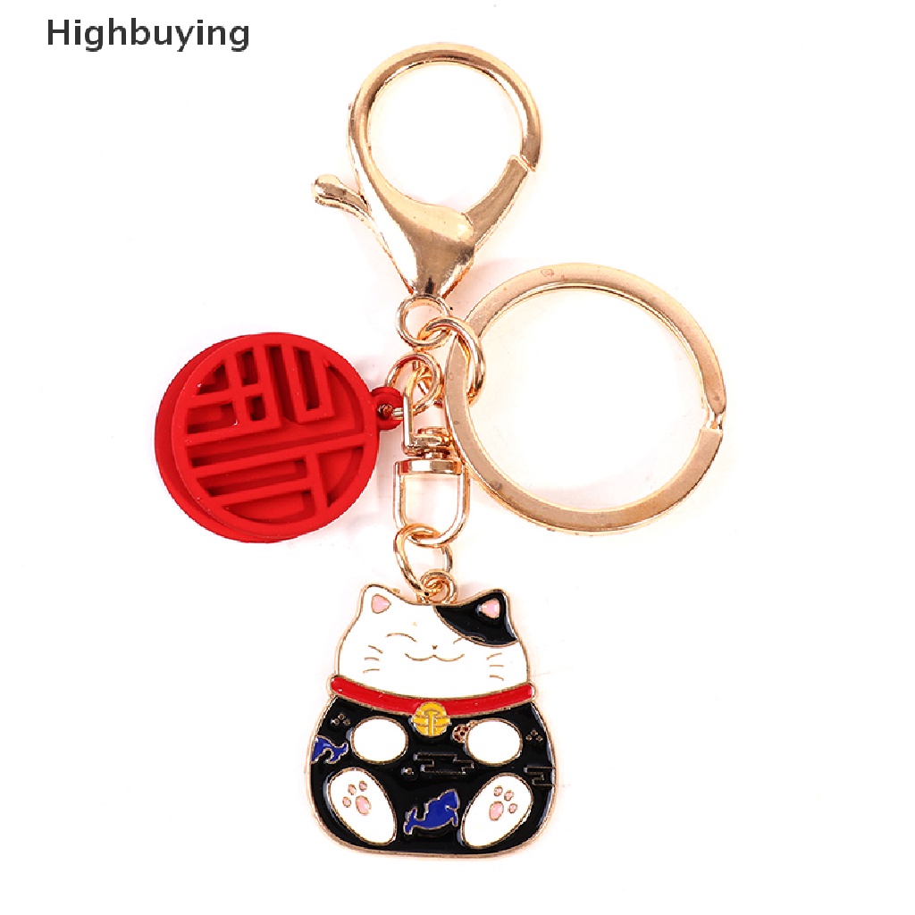 Hbid Anime Lucu Lucky Cat Fortune Keychain Gantungan Kunci Mobil Untuk Wanita Tas Pendent Glory