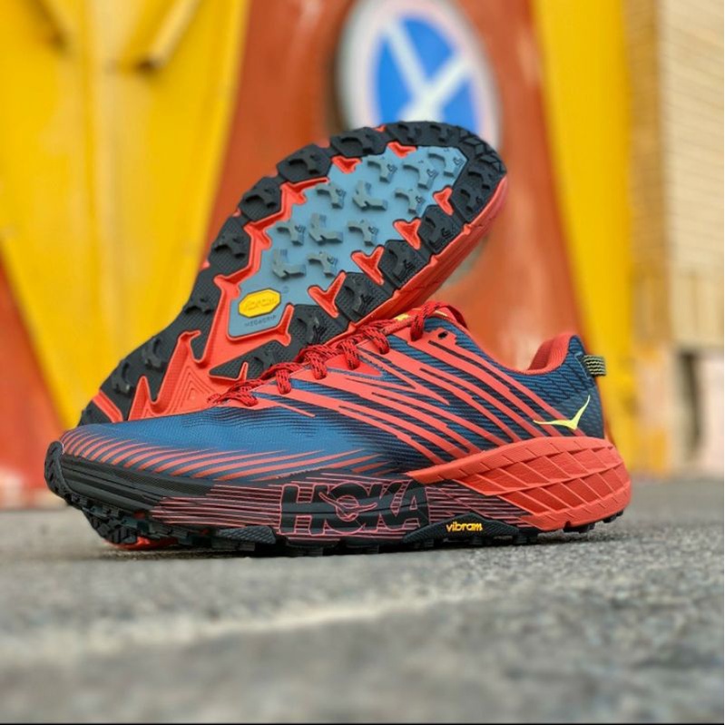 SEPATU LARI PRIA TRAIL HOKA ONE ONE SPEEDGOAT 4 WIDE 2E ORIGINAL