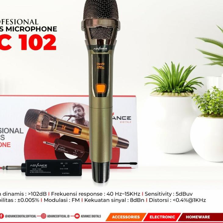 ➯ TERLARISSS  Profesional Microphone Wireless Advance Mic-102 ~ CANTER STORE ( COD ) ✭
