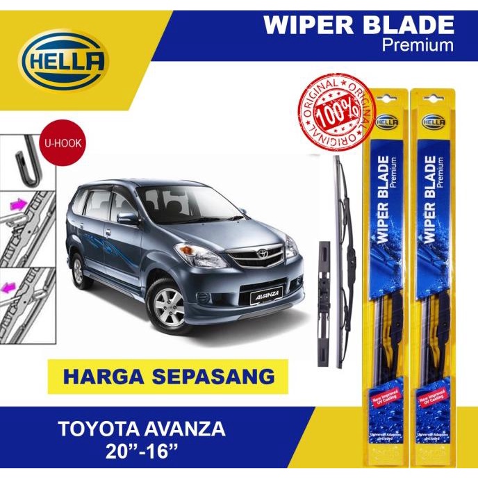 Wiper Blade HELLA PREMIUM Toyota Avanza 1 Set 20-16