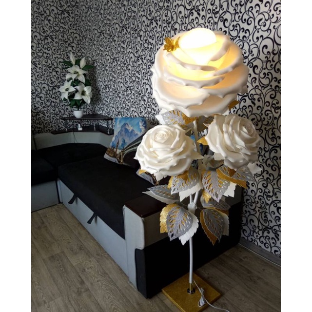 Lampu Bunga Mawar Dekorasi Rumah / Lampu Hias Wedding / Bunga Lampu Standing