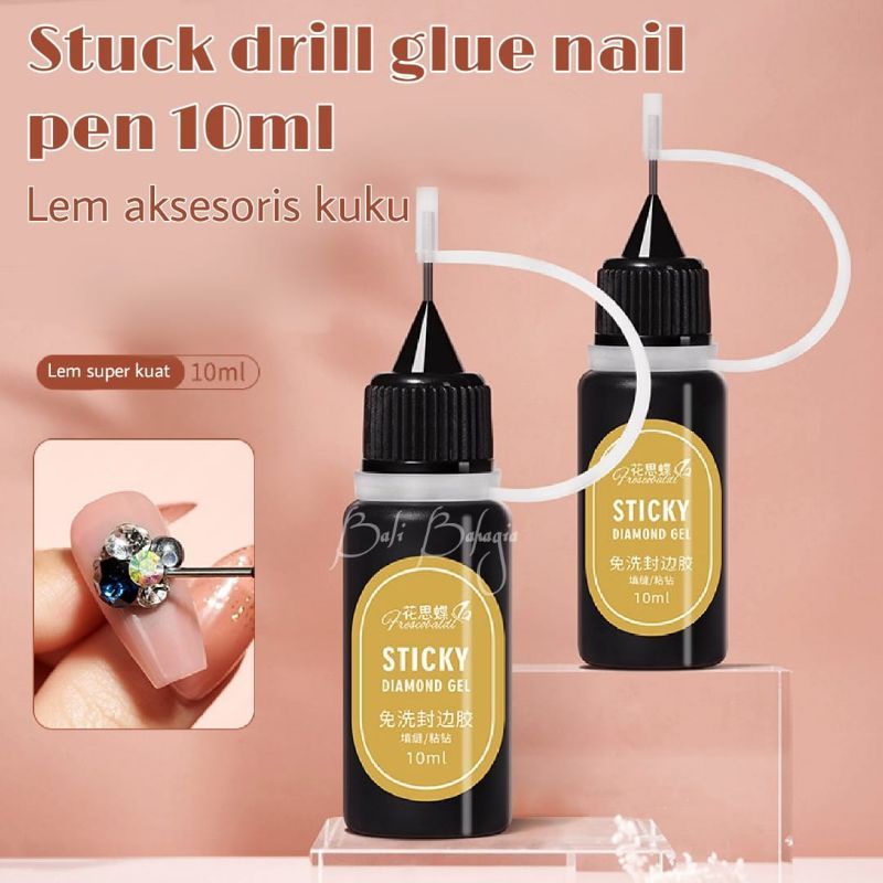 Jual STUCK DRILL GLUE NAIL PEN 10ml / PEN LEM KUKU RHINESTONES NAIL ...