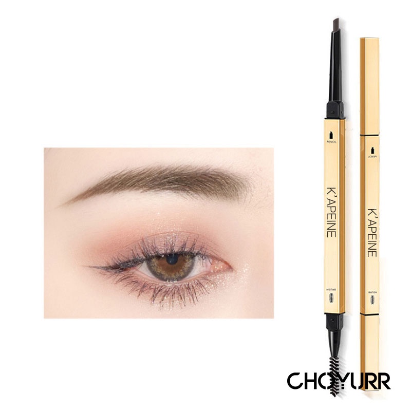 【COD】Double Heads Eyebrows Pensil Alis Eyebrow Pencil Batangan Emas Kecil Kepala Ganda Eyebrow Pencil Tahan Air Dan Lama-CH