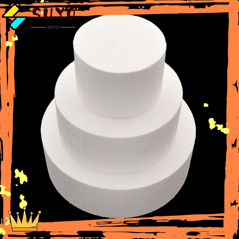 Suyo Cetakan Busa Kue4Per6 /8Inci Aksesoris Dapur Dummy Party DIY Bulat