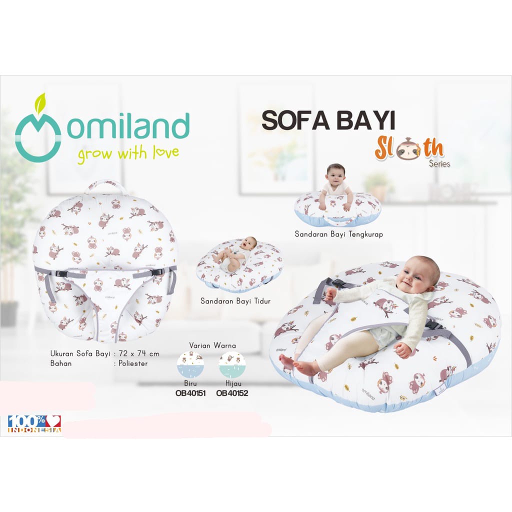 Omiland / Flower Sofa Bayi 3in1 Multi Fungsi Ada Gesper Safety Sloth Series Arevyonlineshop